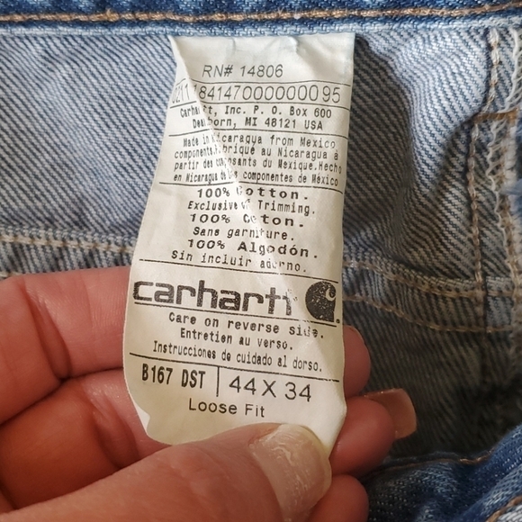 Mens Carhartt Jeans Sz 44x34 - Picture 3 of 4